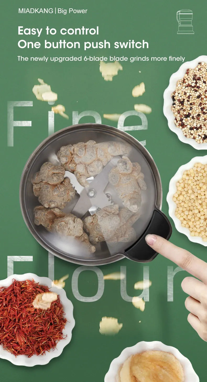 Houselin 400W Multifunctional Kitchen Cereal Nuts Beans Spices Grains Grinder Electric Coffee Grinder