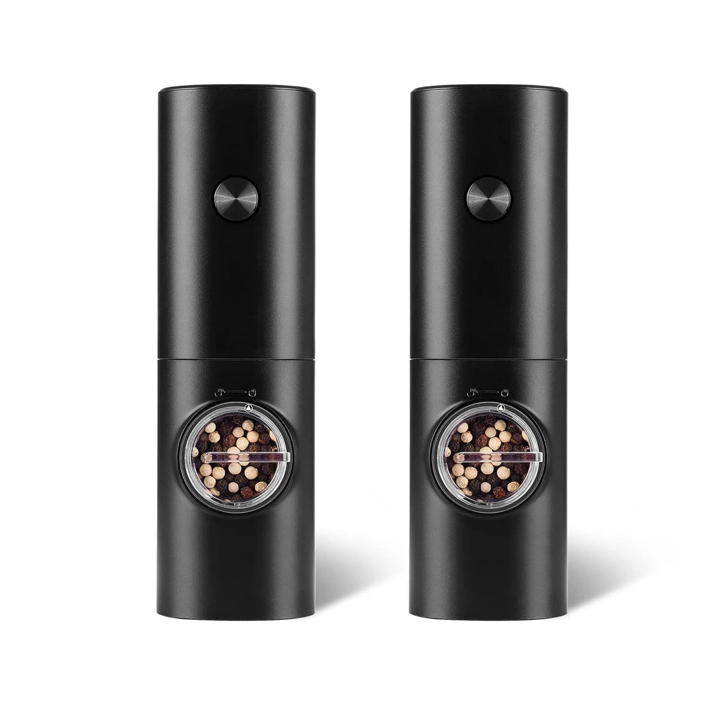Electric Salt And Pepper Grinder With Adjustable Coarseness Refillable Mill Battery Powered Kitchen Automatic Gadget